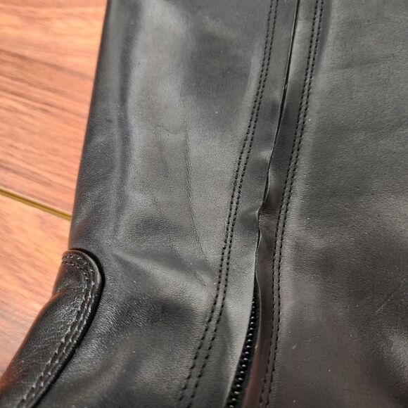 Franco Sarto Balin Leather Lug Sole Knee High Wide Calf Boots 7.5 NWT - Picture 8 of 11